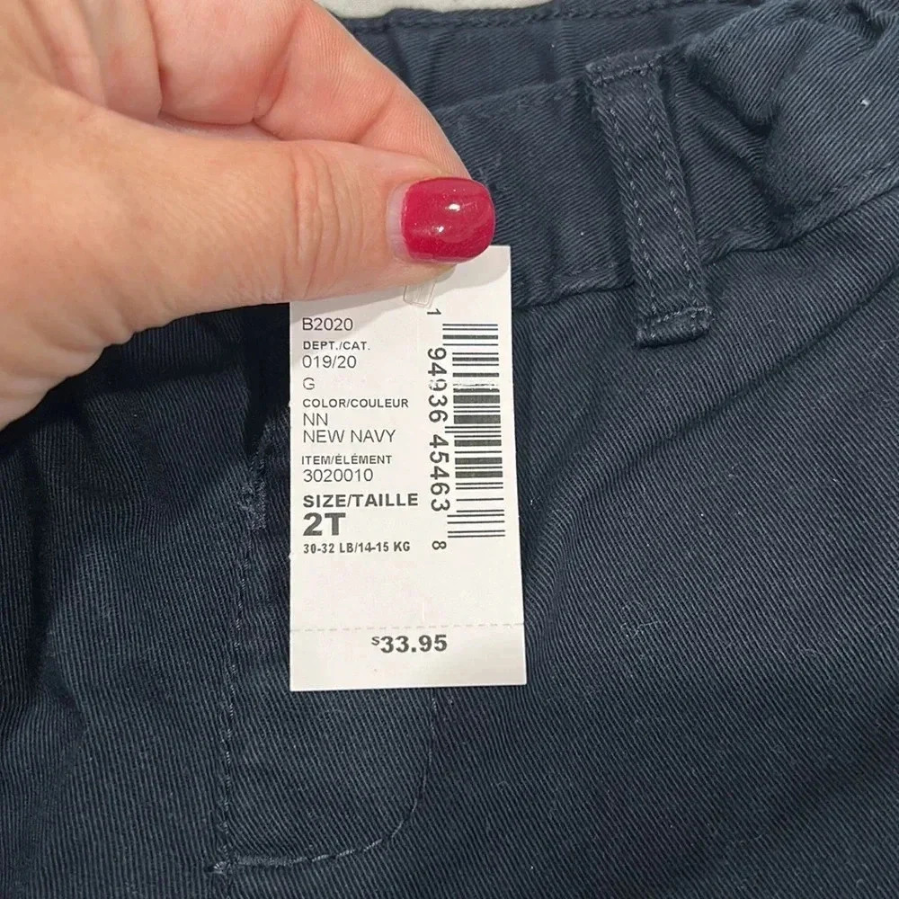 NWT navy blue khaki pants for toddler boy